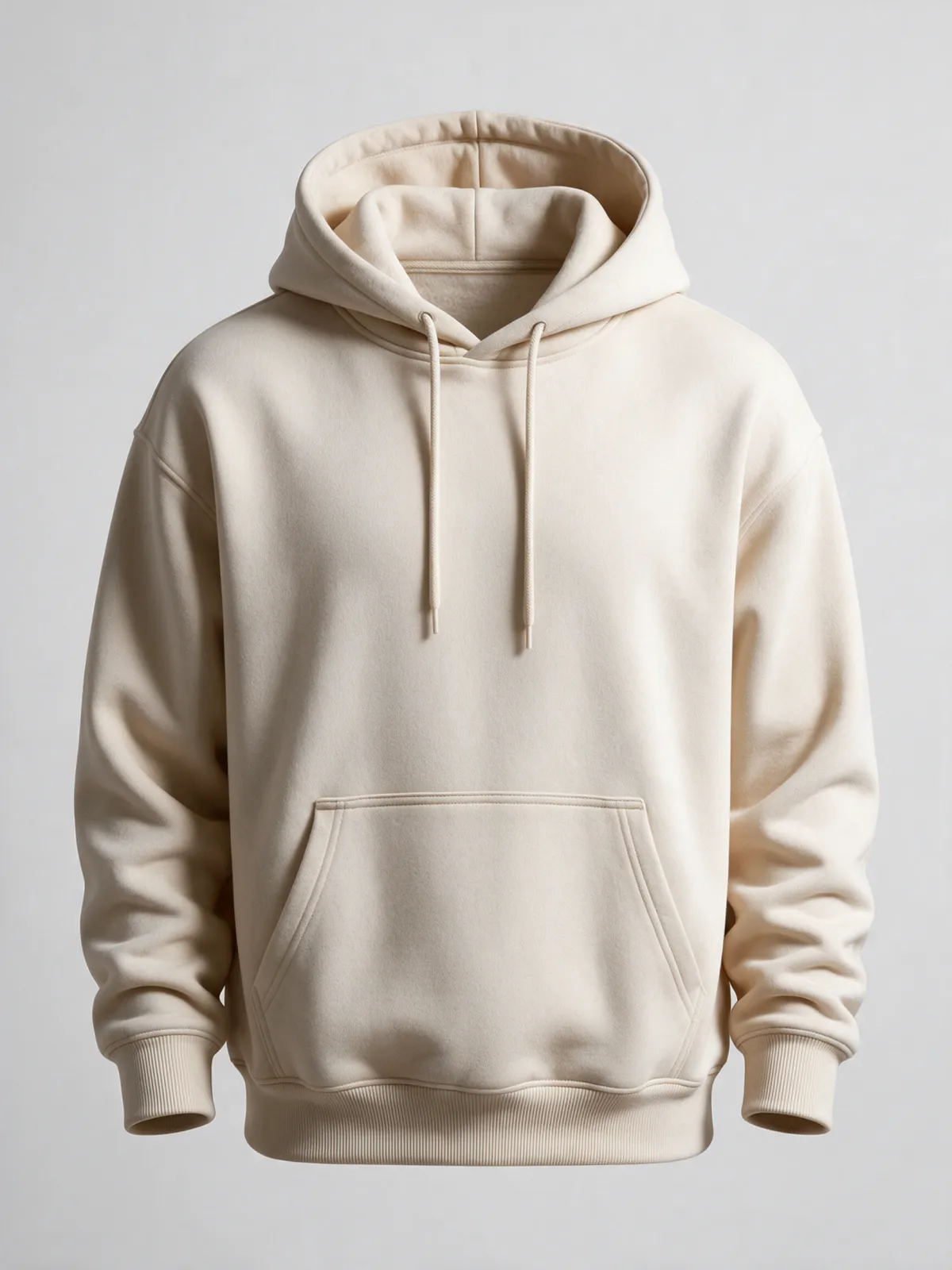 Kapüşonlu Pamuklu Sweatshirt · Ekru