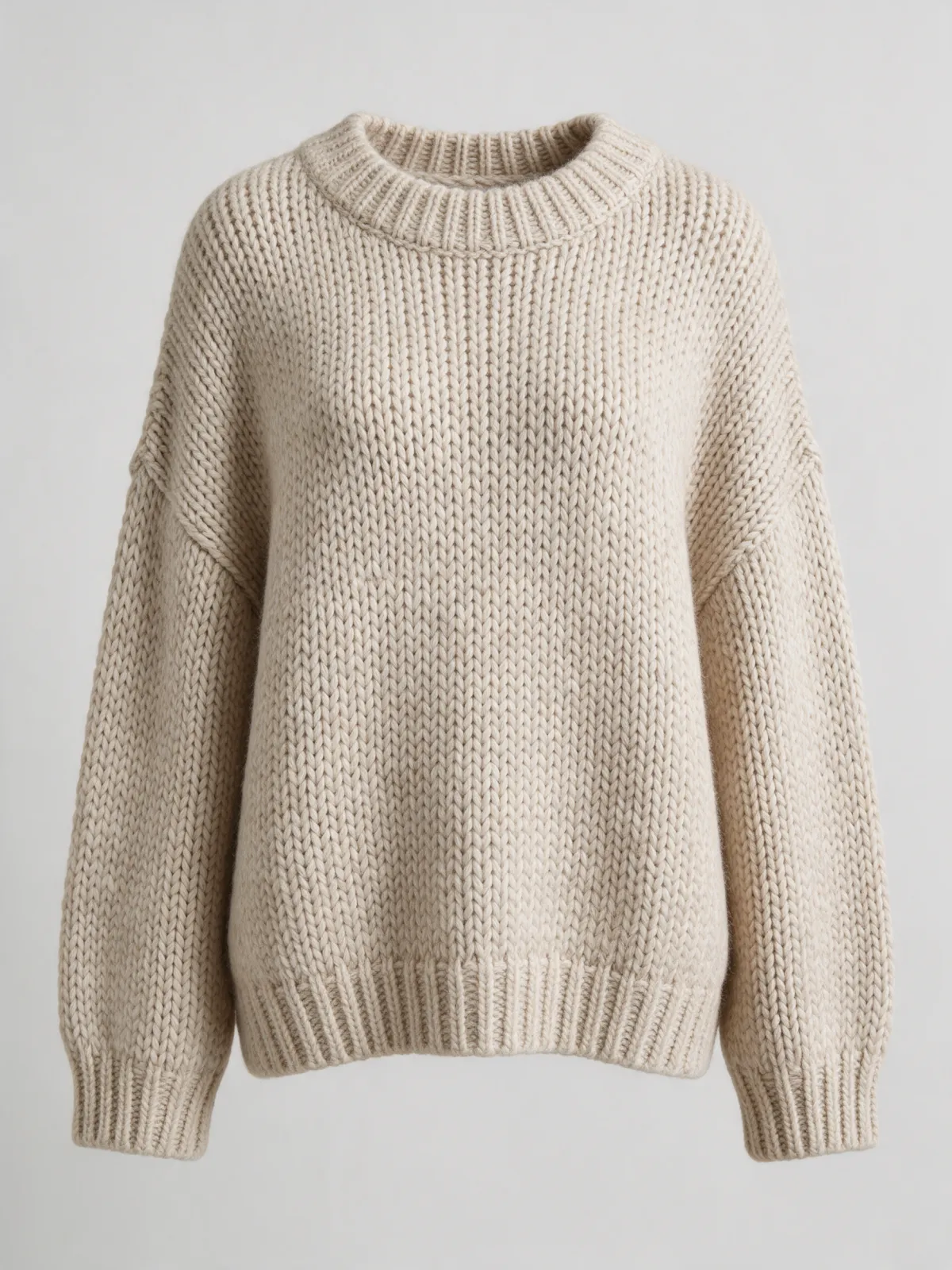 Oversize Örme Triko Kazak · Yulaf