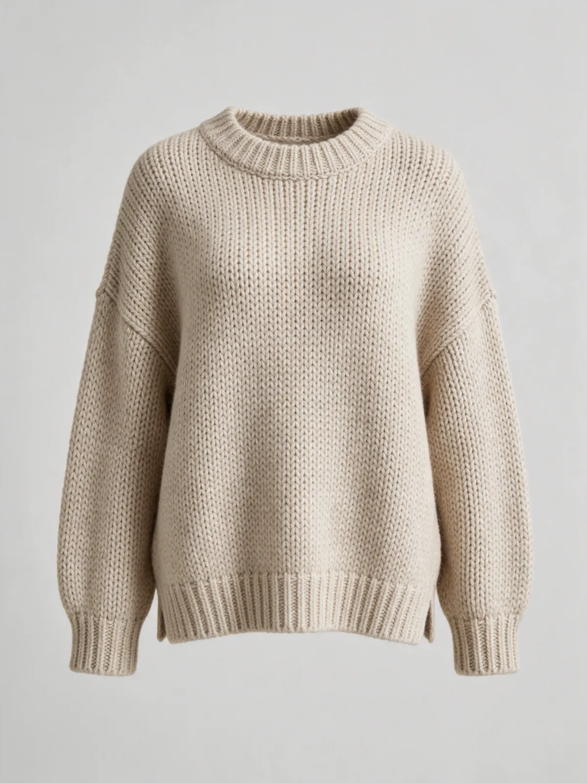 Oversize Örme Triko Kazak · Yulaf