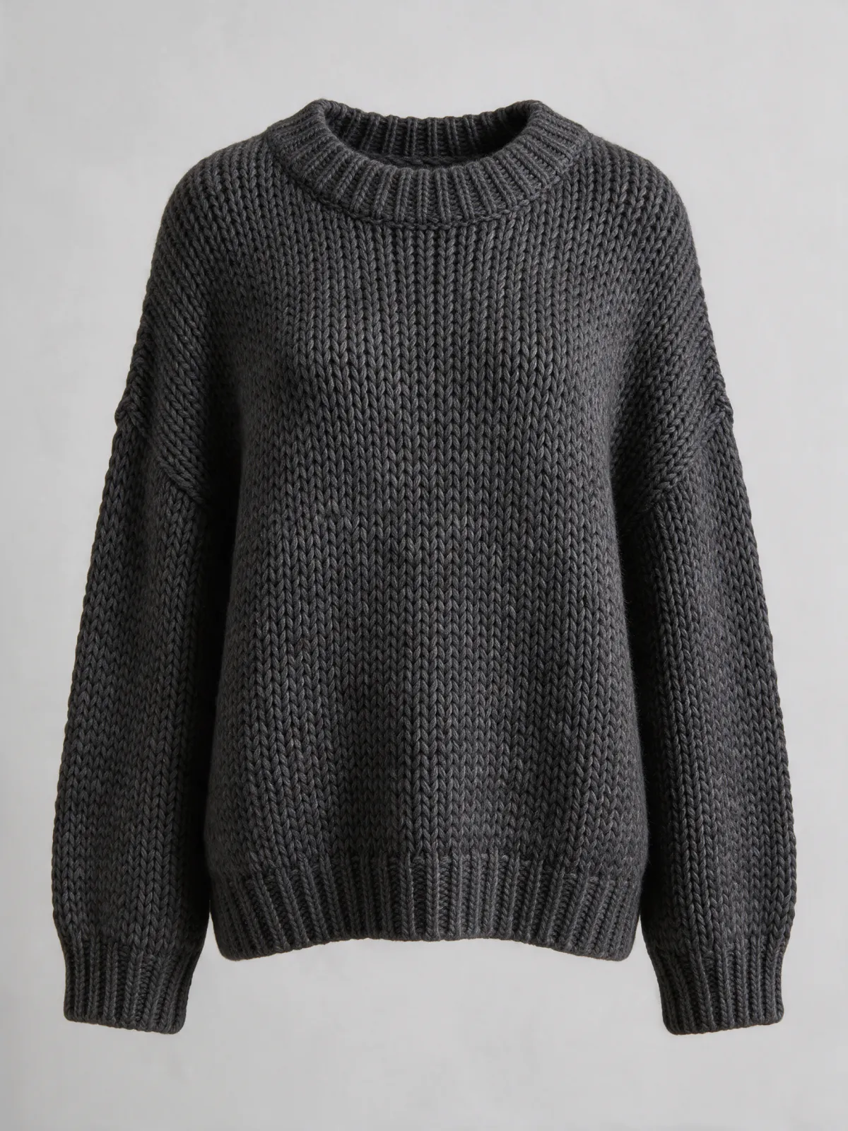 Oversize Örme Triko Kazak · Antrasit