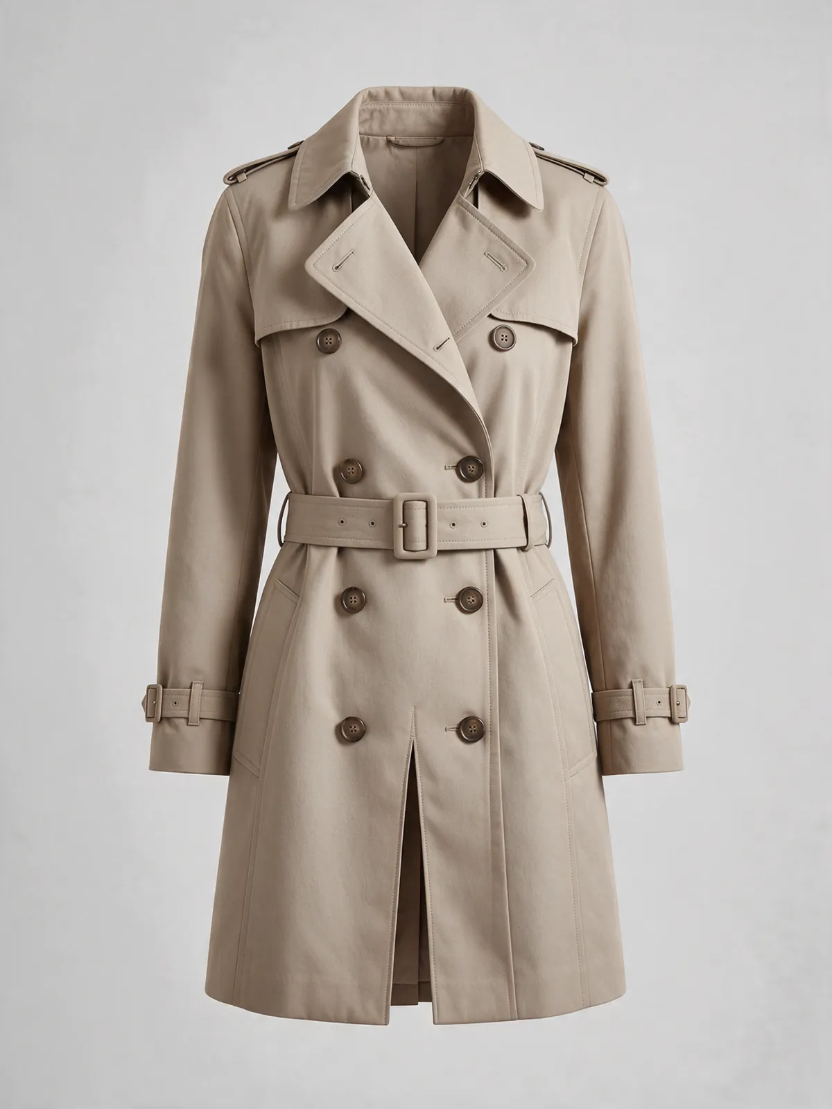 Kruvaze Gabardin Trençkot · Taş